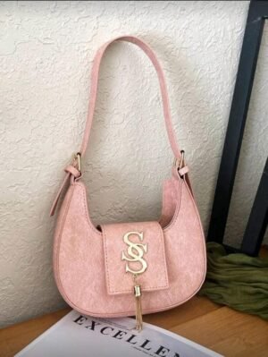 Bolso de hombro con diseño lunar, estilo casual y simple con cadena, nuevo estilo coreano del invierno 2024